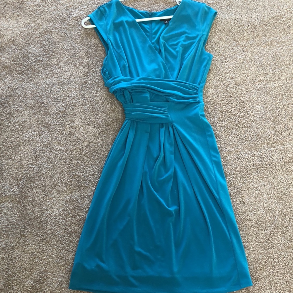 ANN TAYLOR Gorgeous Teal colored, fully lined, fitted dress. - Picture 3 of 3